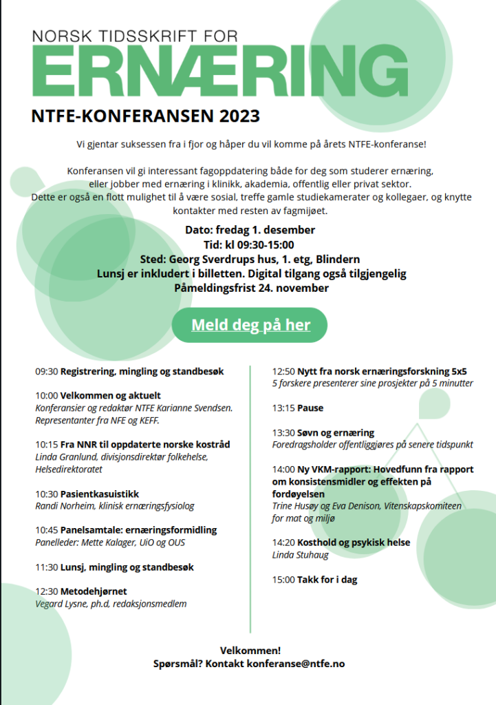 Program for NTFE-konferansen 2023